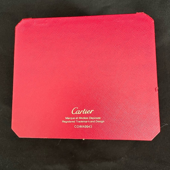 Cartier Jewelry Storage Watch Box in Red Leather Gilt Embossed - Picture 4 of 6